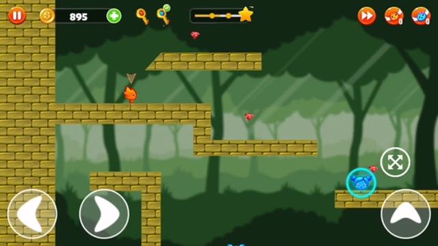 Fire Hero and Water Princess. Levels 11-15 Walkthrough. смотреть онлайн