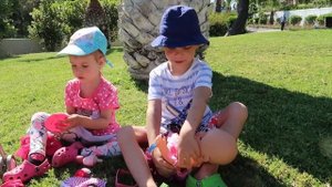 Кукла Беби Бон Настя на прогулке катаем в коляске одеваем куклу
