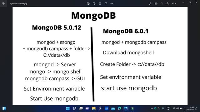 installing MongoDB | Fixing Error | Mongo : the term ''mongo' is not recognized | MongoDB 6.0.