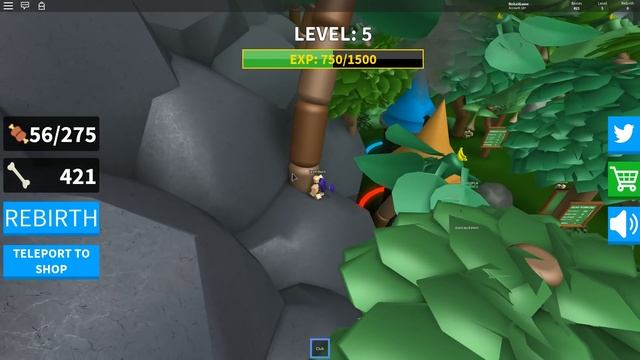 СИМУЛЯТОР ПЕЩЕРНОГО ЧЕЛОВЕКА! ПРИРУЧИЛ СИНЕГО МЕДВЕДЯ и НАШЕЛ БАГ в Roblox Caveman Simulator #2