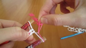 ? Браслет из резинок СЕРДЕЧКИ ? Как плести браслет из резинок RAINBOW LOOM ? БЕЗ СТАНКА ?