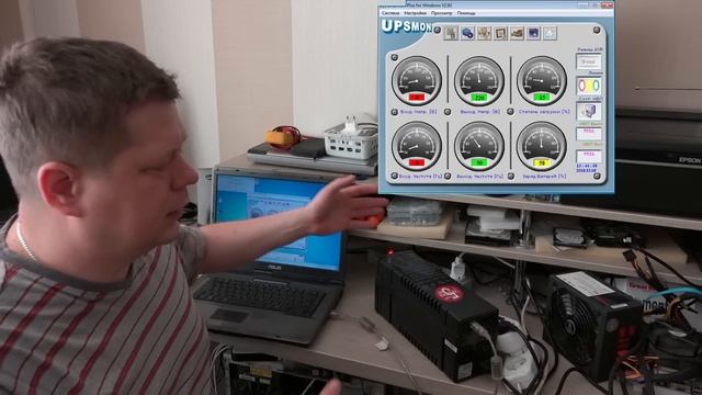 Экспресс-диагностика ИБП на примере UPS Powercom BNT-800AP, замена аккумулятора смотреть онлайн