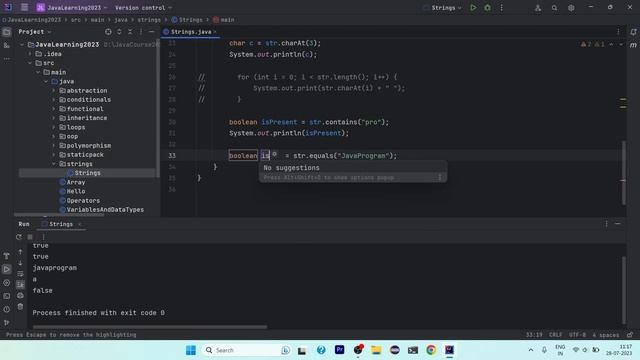 STRINGS in Java | String and StringBuilder class | Complete Detail in 30 MINUTES | Java Course 2023