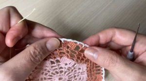 Салфетка «ВЕСЕННЯЯ» крючком. Вяжем вместе. Часть 1. [ENG TITLES]