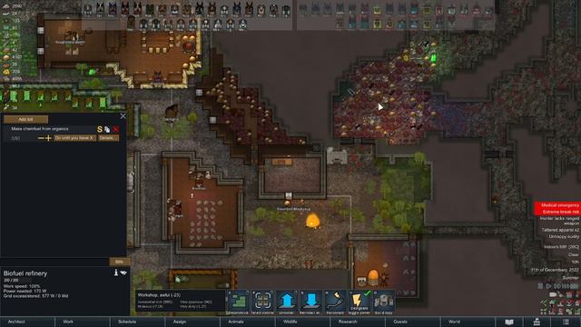 [19] RimWorld - Mech Raid & Mortars - Beasts in Space - Neo-Tribal - Let's Play
