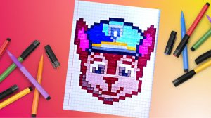 Как нарисовать Гончика по клеточкам #рисуемГончика #щенячийпатруль #рисованиепоклеточкам #пикселька