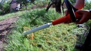 Как косит траву электротриммер STIHL FSE 31 (электрокоса)