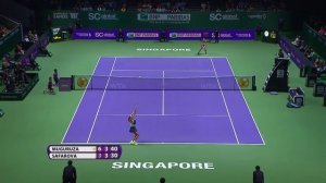 Garbine Muguruza vs Lucie Safarova | 2015 WTA Finals Highlights