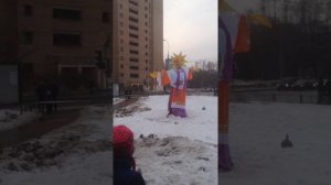 Масленица. Сжигание чучела! Москва. 2015г