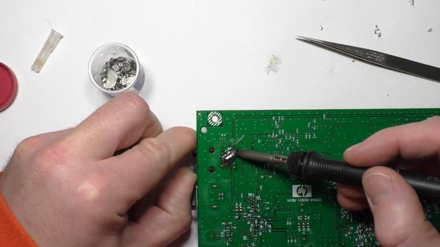 RJ-45 — перепайка сетевого разъема на плате форматера