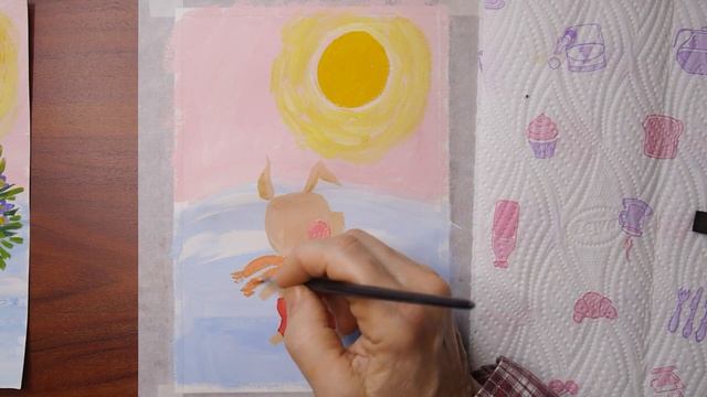 Рисунок к 8 МАРТА//Малыш Пятачок и огромный букет смотреть онлайн