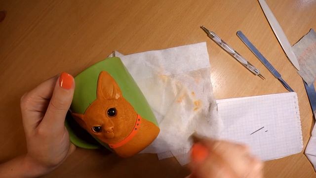 ❤️ Кружка с кошкой ❤️ DIY Мастер класс ❤️ Полимерная глина