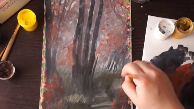Speedpaint: Рисую осеннюю тропу (гуашь) смотреть онлайн