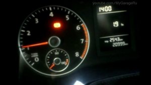 Пуск и прогрев двигателя при  -18 (Jetta VI 1,6)