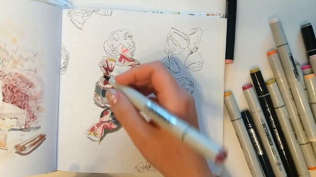 Скетч конфеты маркерами/speedpaint markers