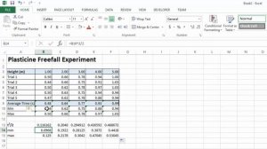 Graphing your Freefall Experiment Data