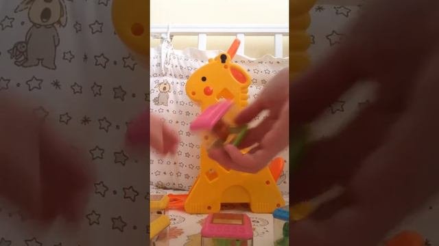 Fisher Price.жираф с кубиками .обзор