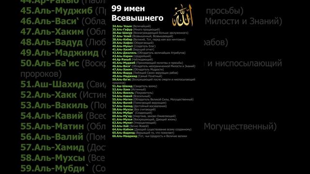 имена Аллаха — смотреть короткие видео (Shorts) в хорошем качестве и ...