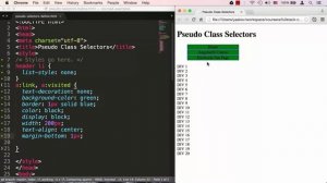 Pseudo Class Selectors in CSS