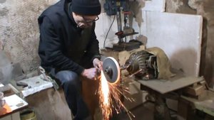 Делаю клинок на охотничий нож. Вогнутые спуски. Ручная работа. Загадка подписчикам