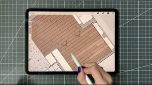 Интерьерная подача. Планировка в Procreate