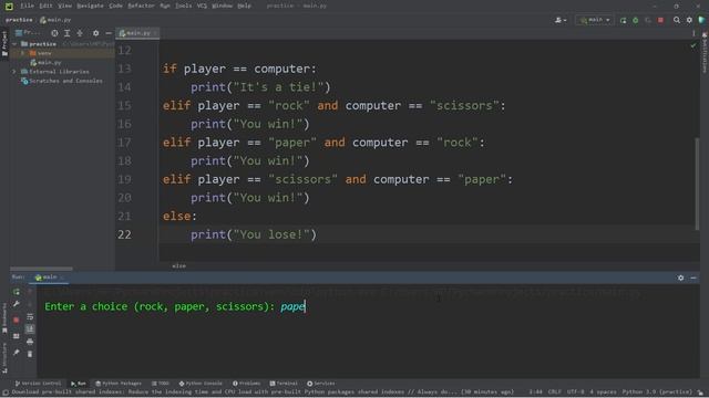 ROCK PAPER SCISSORS game in Python ? смотреть онлайн