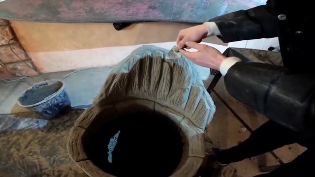 цветочники   из  арт бетона  в  виде  бочки  и  пеньков .  мастер  класс.