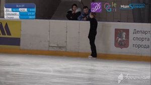 Елизавета Берестовская. Элементы. Четверной Тулуп с тройным тулупом. Первенство Москвы 2020
