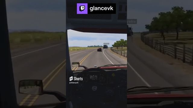 funny AmericanTruckSimulator Тачка летает, новые технологий #shorts #short #funnyvideo #glance