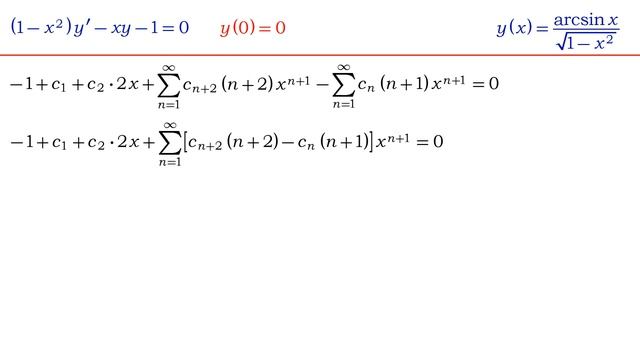 Дифференциальное уравнение ведет к разложению в ряд Тейлора и сумме ряда? смотреть онлайн