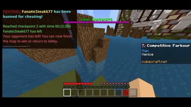 ОБОГНАТЬ ВСЕХ И ВЫЙГРАТЬ В ПАРКУРЕ ПРОТИВ ИГРОКА НА СЕРВЕРЕ CUBECRAFT MINECRAFT 1.17.32 смотреть онлайн