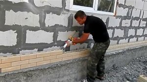 04Кирпич Лего Основная кладка стен на клей. Видеоурок 4