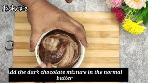 Three Layer Chocolate Ombre Cake|| Chocolate Ombre Pound Cake Without Oven||Bakers Ombre Cake recip