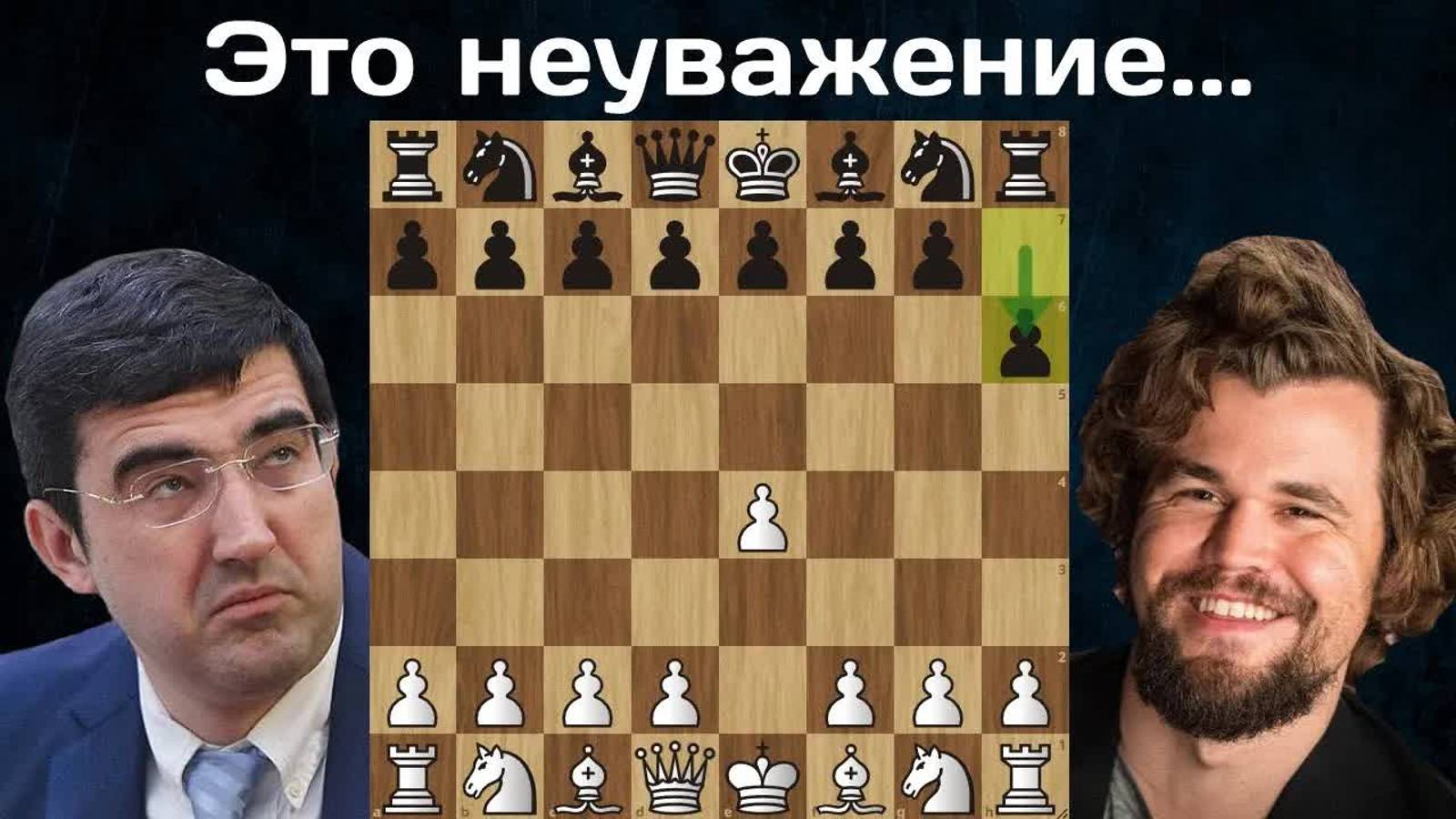 1...h6？ В.Крамник  - М.Карлсен Titled Cup 2024. Шахматы.