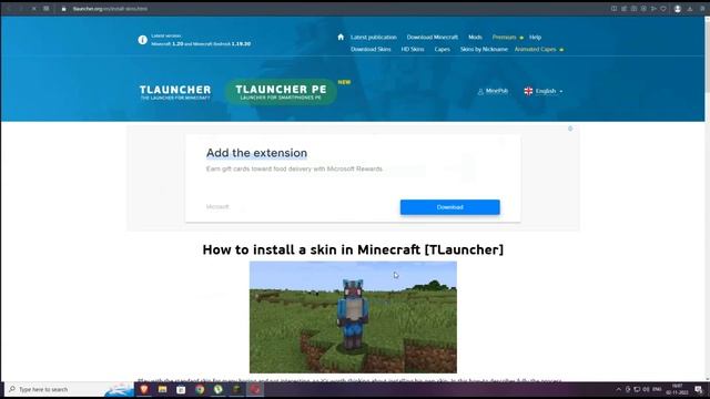 How to Change Skin In Tlauncher Minecraft | Minecraft Java Edition Tlauncher | смотреть онлайн