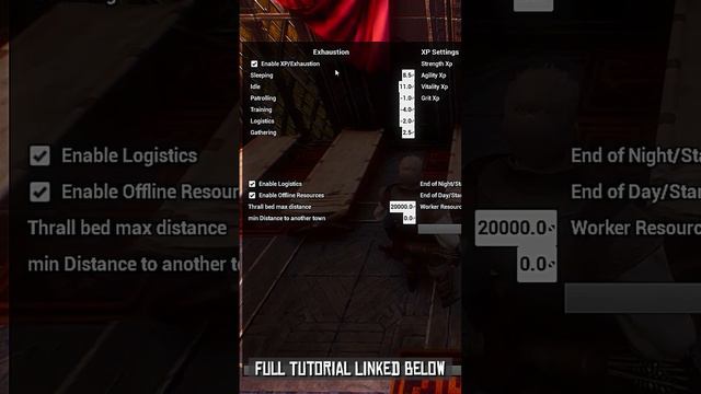 Thralls Are Alive Settings Menu