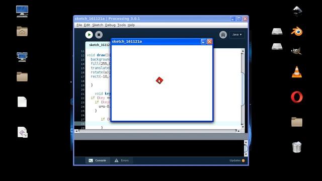 Processing 3. Движение в заданном направлении