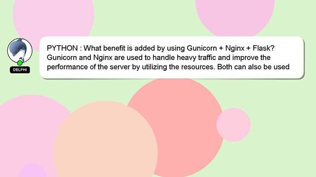 PYTHON : What benefit is added by using Gunicorn + Nginx + Flask? смотреть онлайн
