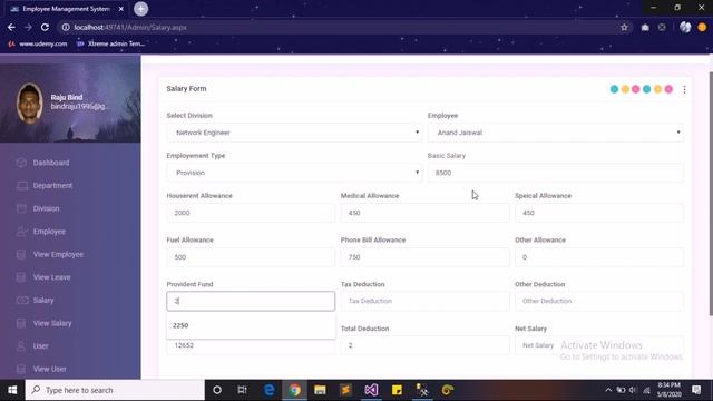 Employee Management System   | Final Year Project | Web Application Asp.net Using C#