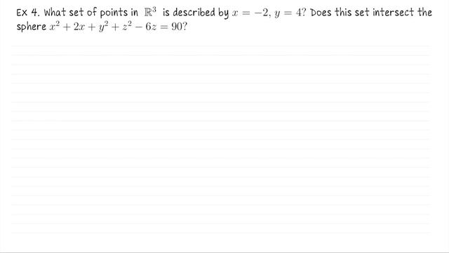 Multivariable Calculus Unit 1 Lecture 03: Five examples in R3