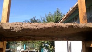 Саманная перемычка, в саманном доме/ монолитный саман/ самая дешёвая стройка / дом из глины