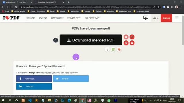 Merge PDF Files Converter Online in Hindi | Emitra | i Love Pdf смотреть онлайн
