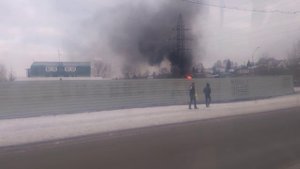 Пожар на Зеленхозовской.Новосибирск