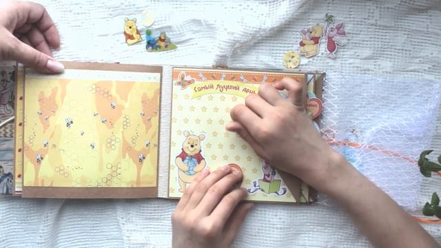 Мини-альбом "Винни Пух" | ручная работа | Видео-обзор смотреть онлайн