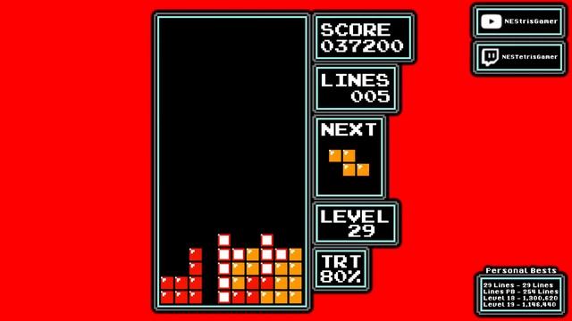 NES Tetris - 74,400 on the Killscreen! смотреть онлайн