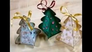 НОВОГОДНИЕ ЕЛОЧНЫЕ ИГРУШКИ из бумаги.