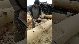 Канадская рубка. Изготовление затеса