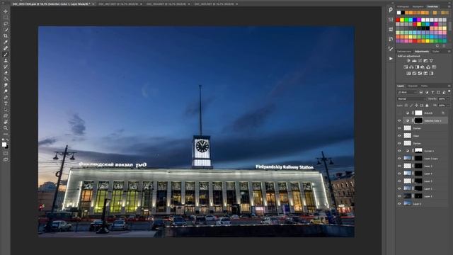 Ретушь городского пейзажа (Cityscape retouching) смотреть онлайн
