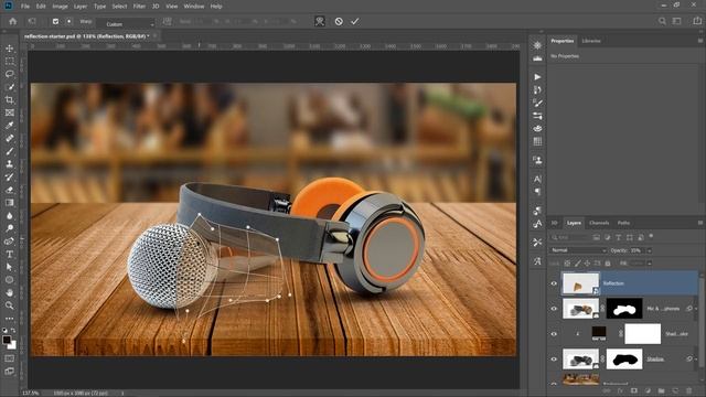 Photoshop Tutorial: How To Create REALISTIC Reflections on Objects! смотреть онлайн