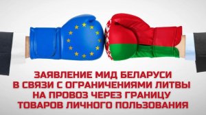 Заявление МИД в связи с ограничениями Литвы на провоз через границу товаров личного пользования